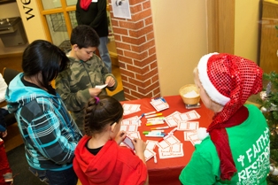 Children making crafts