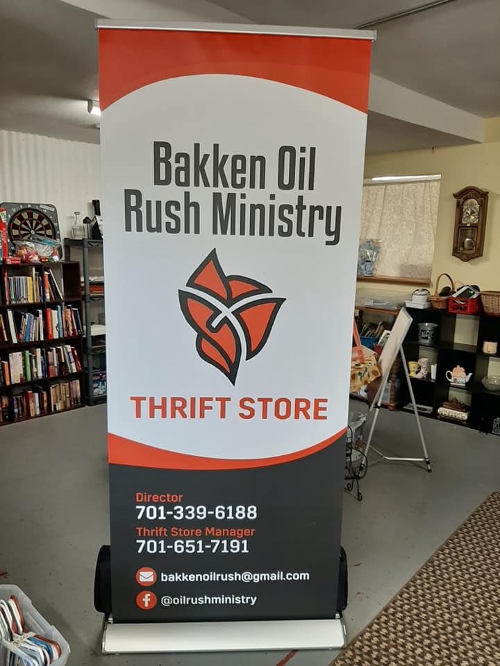 Bakken Thrift Store Sign