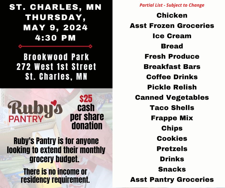 Rubys Pantry List